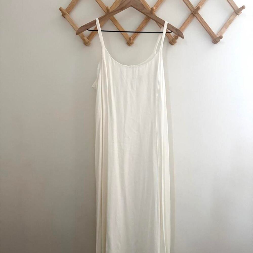 Vintage 90s compagnie internationale express White Minimalist Maxi Dress